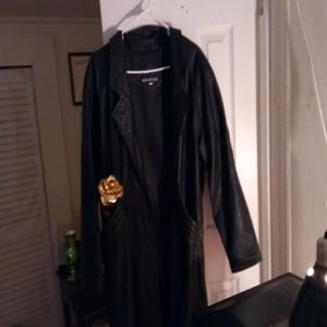 Long, leather coat